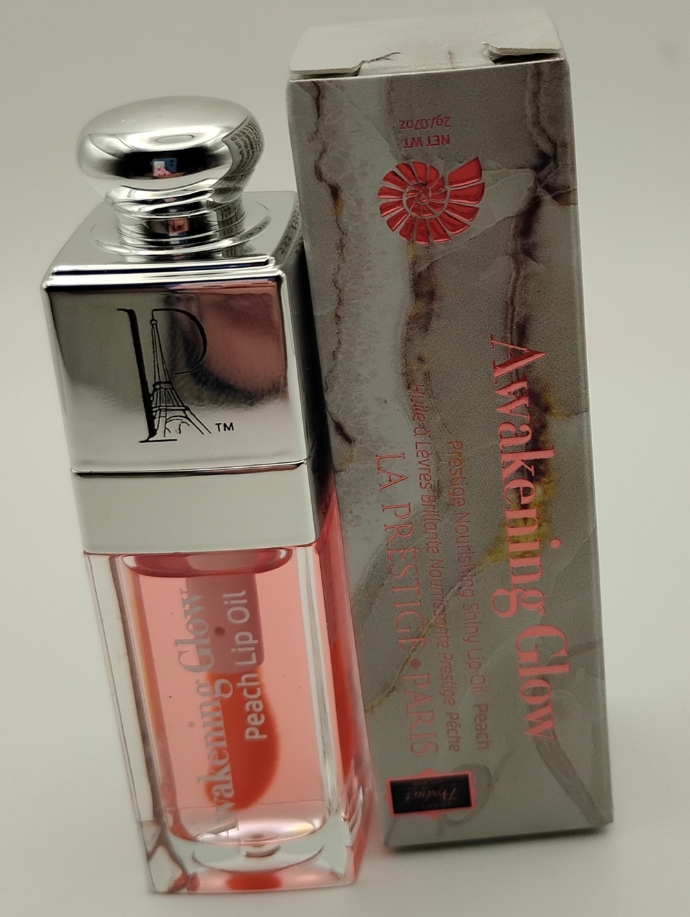 LA PRESTIGE PARIS Awakening Glow Hydrating Lip Oil - Peach Bloom BNIB - Picture 3 of 4
